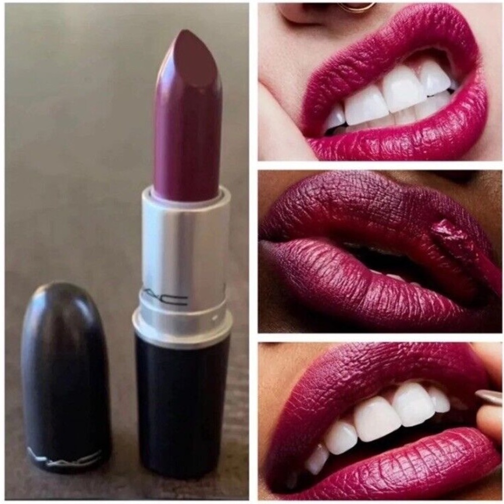 MAC M·A·Cximal Sleek Satin Lipstick Rebel Full Size NIB Berry Plum